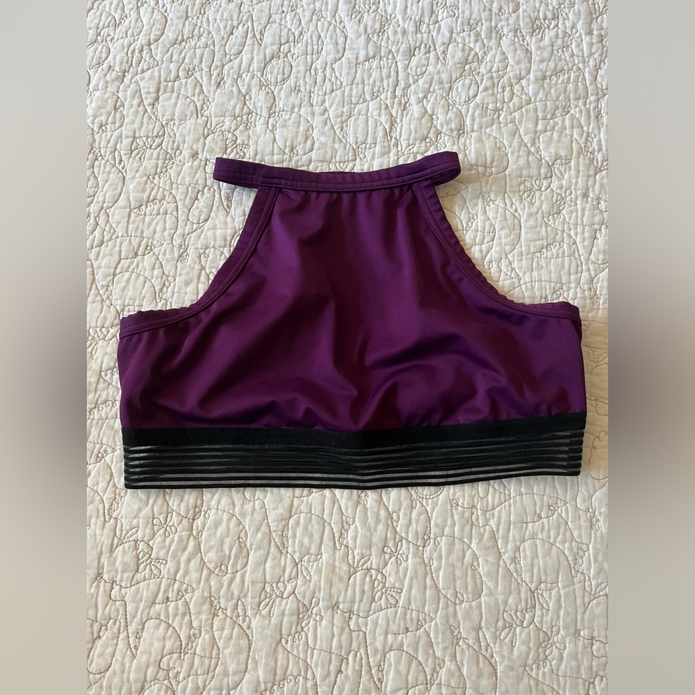 Victoria's Secret Deep Purple and Black Sports Bra
